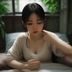 内容编辑沈知微的头像，女性，知性风格，书房背景